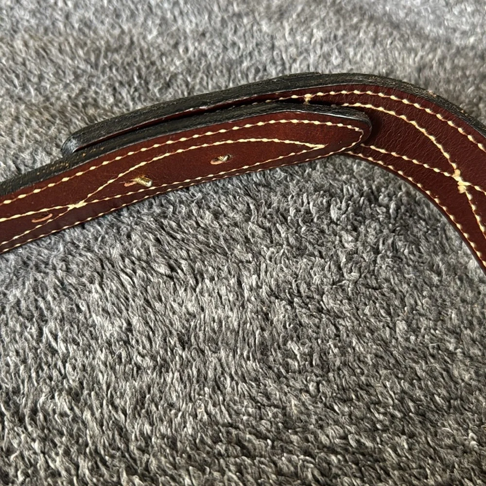 Vintage Brown Men's Buckle-less Belt Hereford Brand Full Grain Cowhide